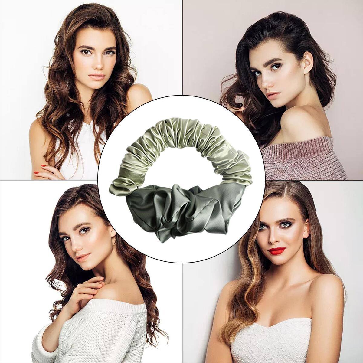 2Pcs hitzeloses Curling Rod  Scrunchies For  Styling