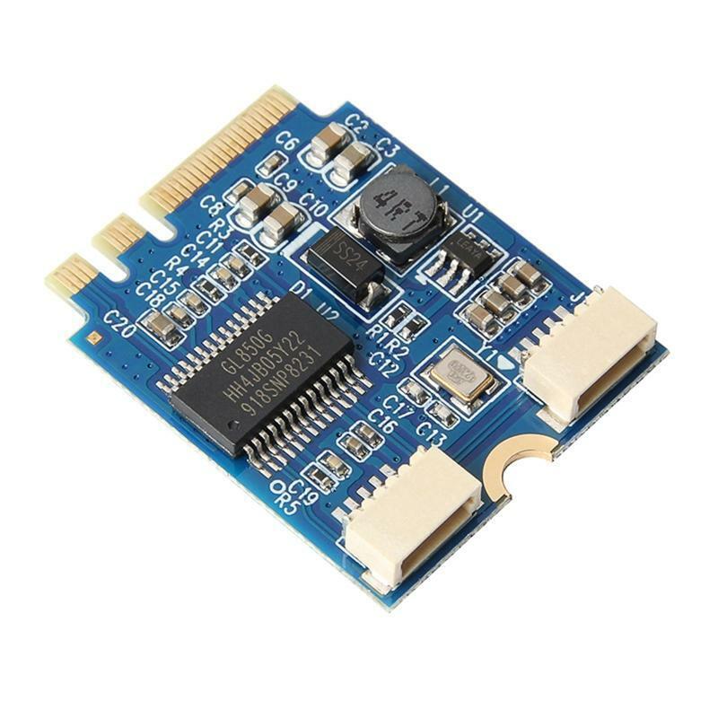M.2 NGFF Key A-E to Dual USB2.0 Extension Cable Card M.2 to USB Expansion Card