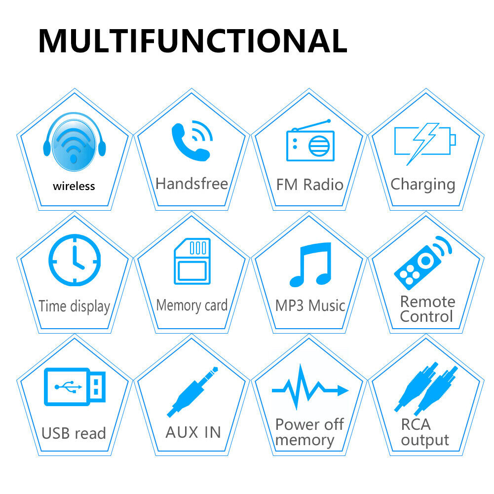 SWM-8014 12V Car FM Radio Bluetooth-compatible Multimedia MP3 Music Player