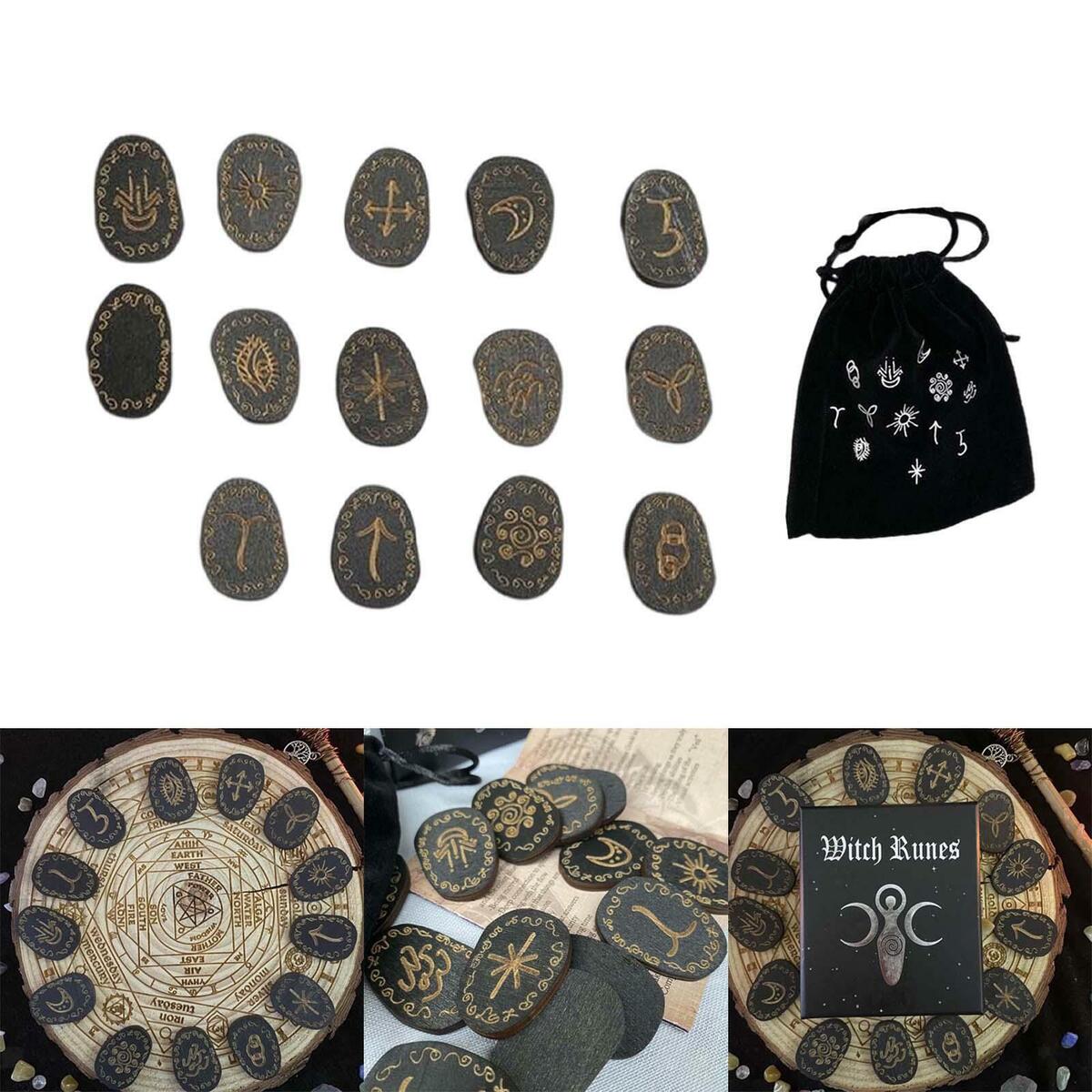 Witch Runes Divination Fortune-telling Rune Words for Crystal