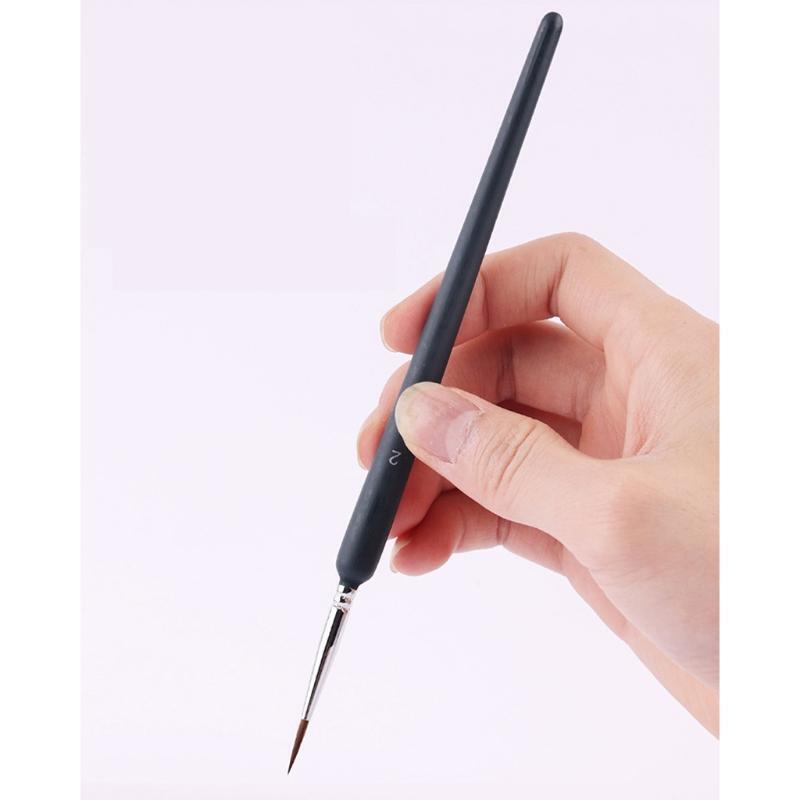 10 Pcs Hook Line Pens Wolf Hair Brushes Set for Detail Art Liner Painting Brush
