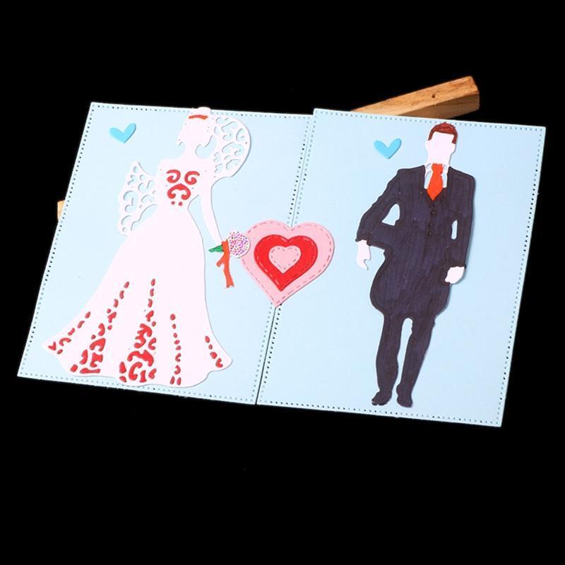 Metal Die Cuts Wedding Couple Bride and Groom Steel Cutting Dies for Crafts