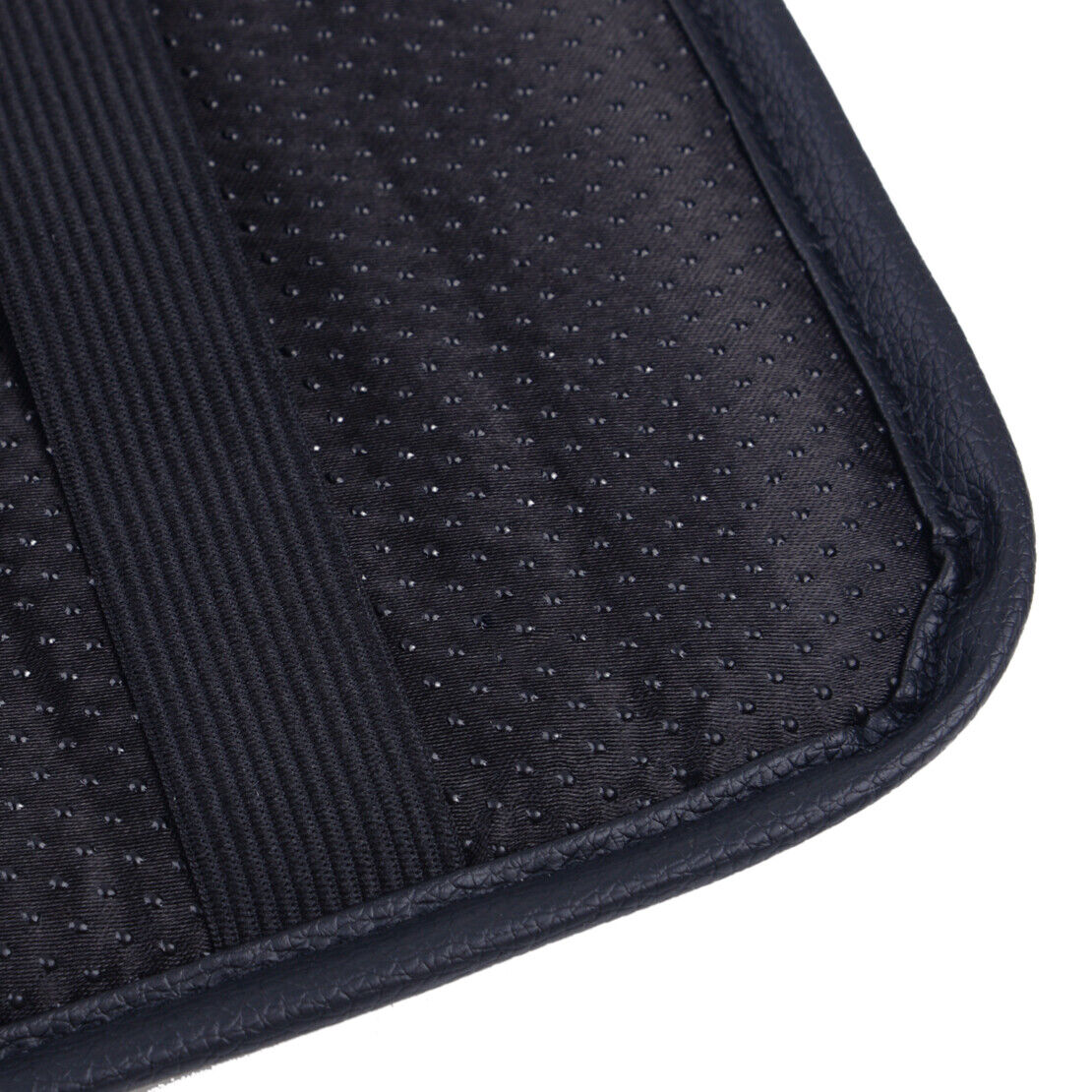 BLACK Car Armrest Cover Center Console Box Cushion PU Leather Pad 30*21cm Li