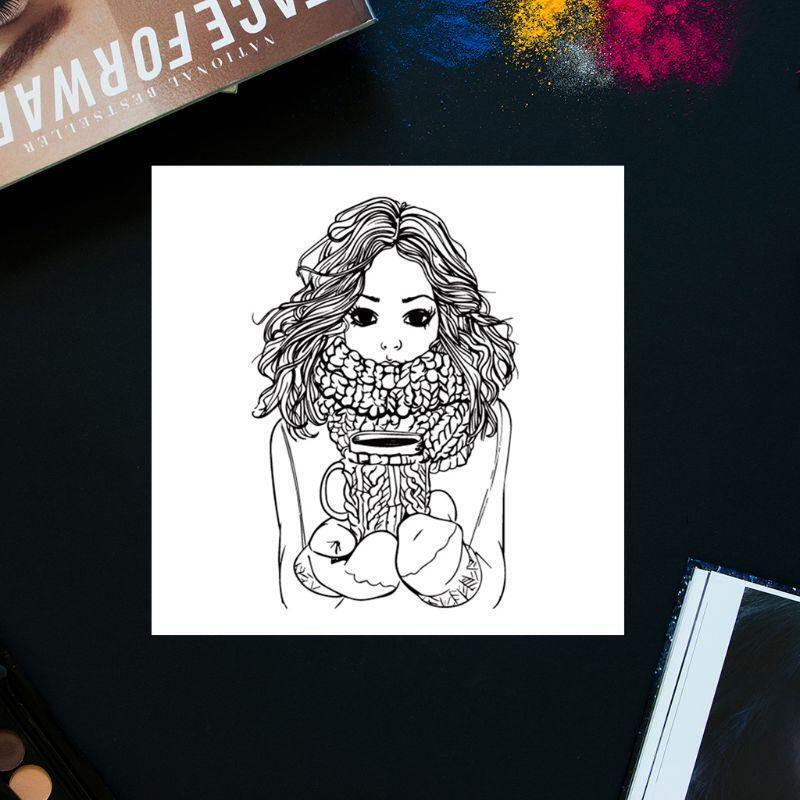 Beautiful Girl DIY Silicone Clear Stamp Cling Seal Scrapbook Embossing Album