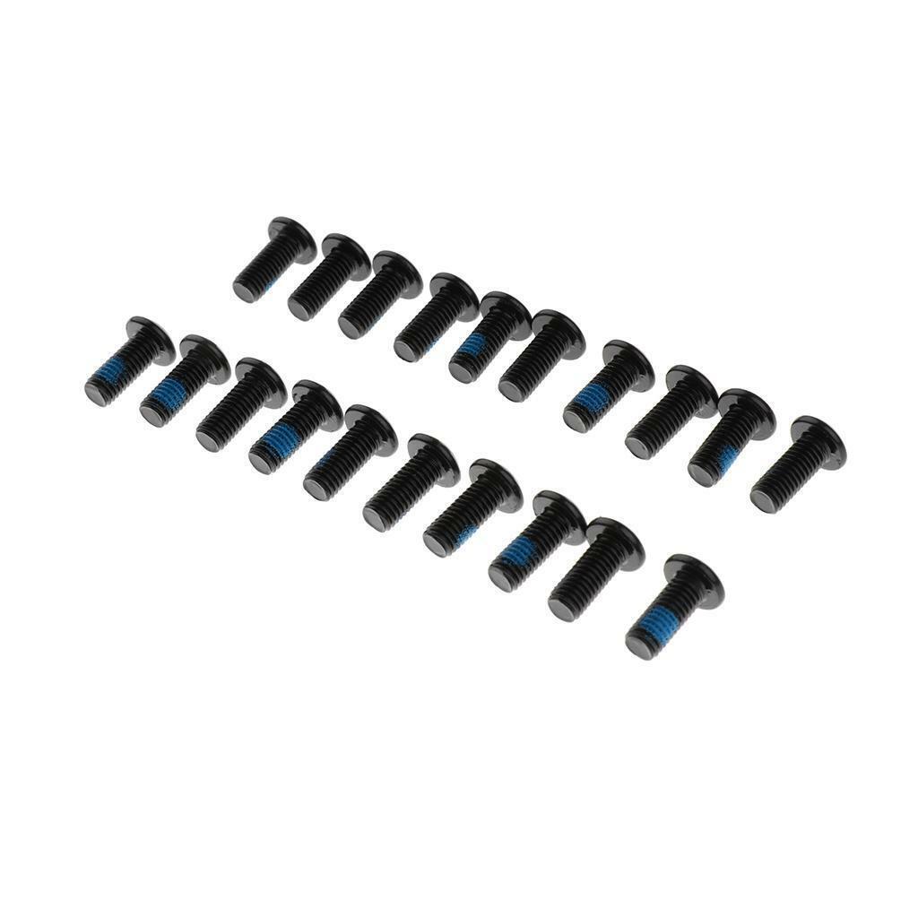 20Pcs  Bicycle Cycling Disc Brake Rotor Steel  M5x10mm Bolts Screws