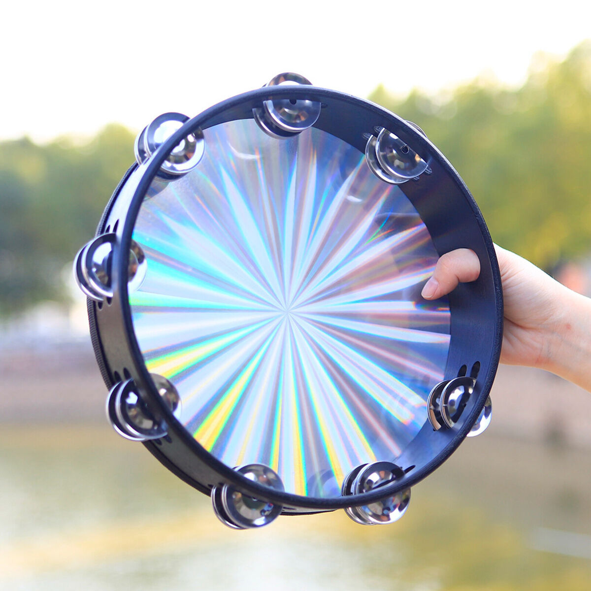 10" Tambourine  for Capoeira Pandeiro Drum  Timbrel