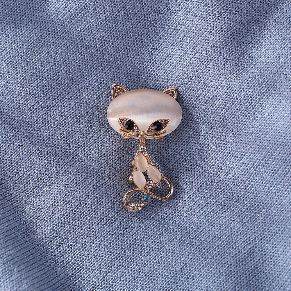 Classic Filled Opal Stone Brooches Women Animal Crystal Pin Buckle Jewelry
