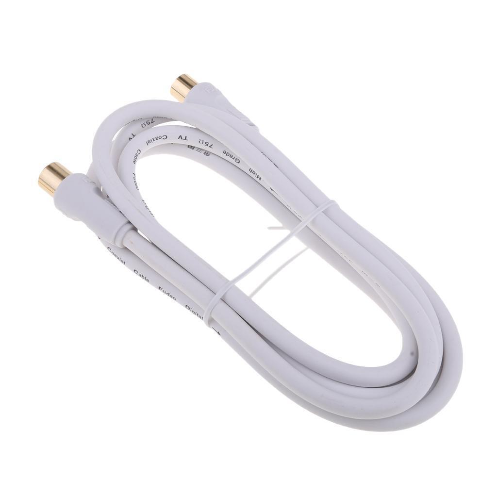 90 Degree TV 9mm Coaxial Cable Aerial Male to Female RF Antenna Cable