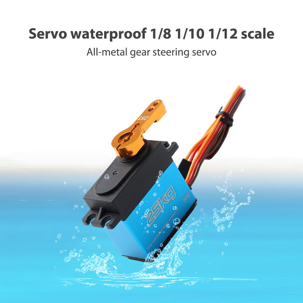 25kg Digital Servo 180 Degree Stainless Steel Gear Servo Waterproof Arms
