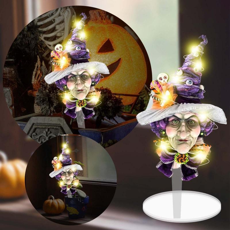 Halloween Witch Floor Inserts Halloween Acrylic Decorations Easy to Decorate