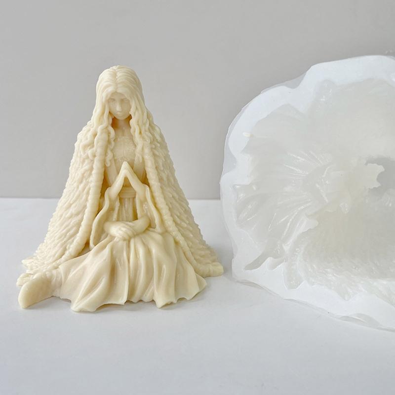 Halloween Witch Silicone Mold Easy to De-mold for Hobbyist DIY Candle Plaster