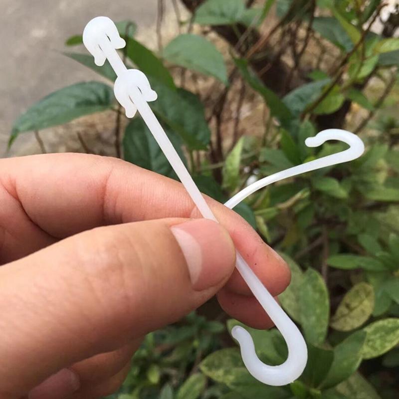 J Shaped Fruit Cherry Tomato Agricultural Ear Hooks 100 Pcs Fix Hook