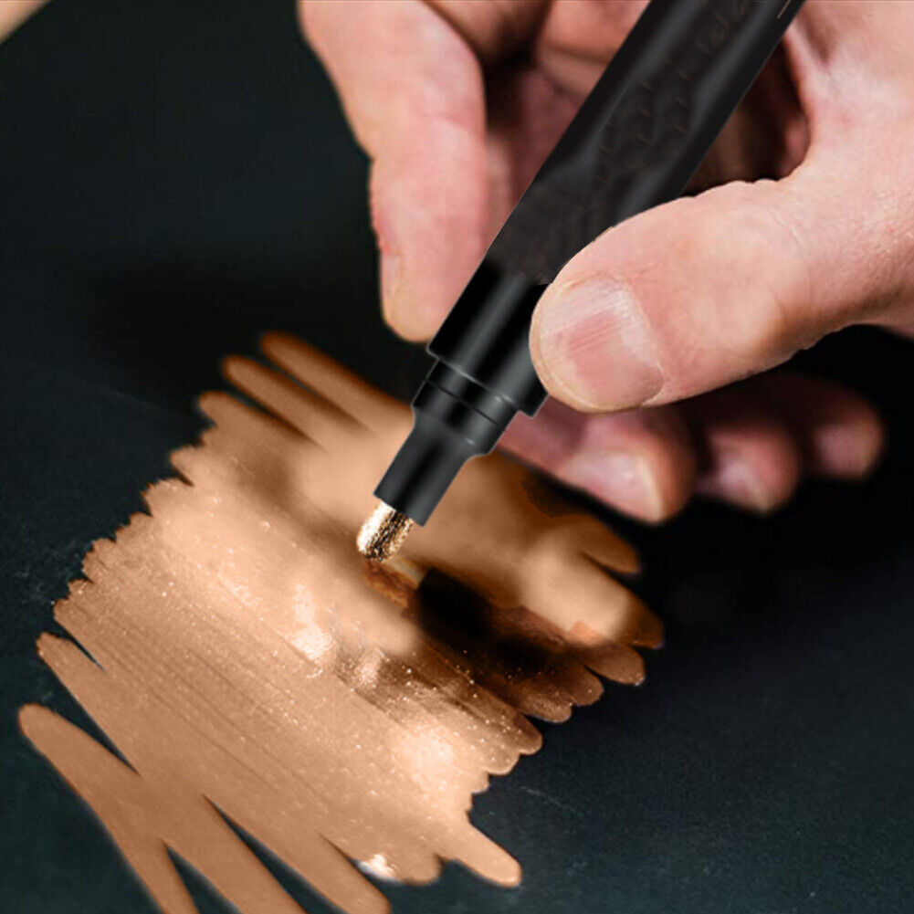 Mirror Marker Pen DIY Paint Stationery Student Craftwork Pen (0.7mm Copper)