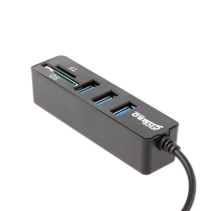 Multi-Port USB Type-C Hub 3 Port USB 2.0 Splitter High Speed SD TF Card Reader
