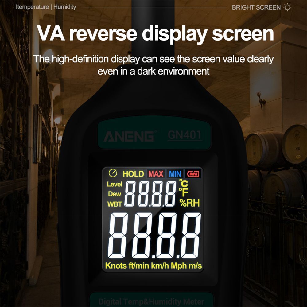Gauge Tester Temperature Humidity Meter Handheld Digital Air Thermometer