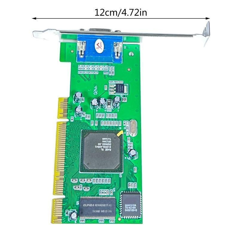 32Bit PCI Graphics Card ATI Rage XL 8MB Multi-Display VGA Video Tractor PC Card