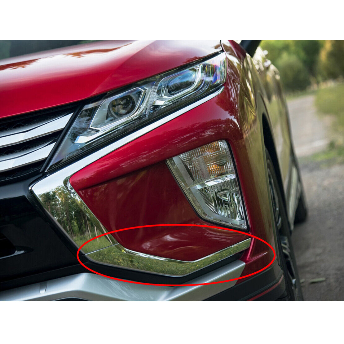 Left Lower Bumper Molding Cover Trim Fit For Mitsubishi Eclipse Cross 2018-2021