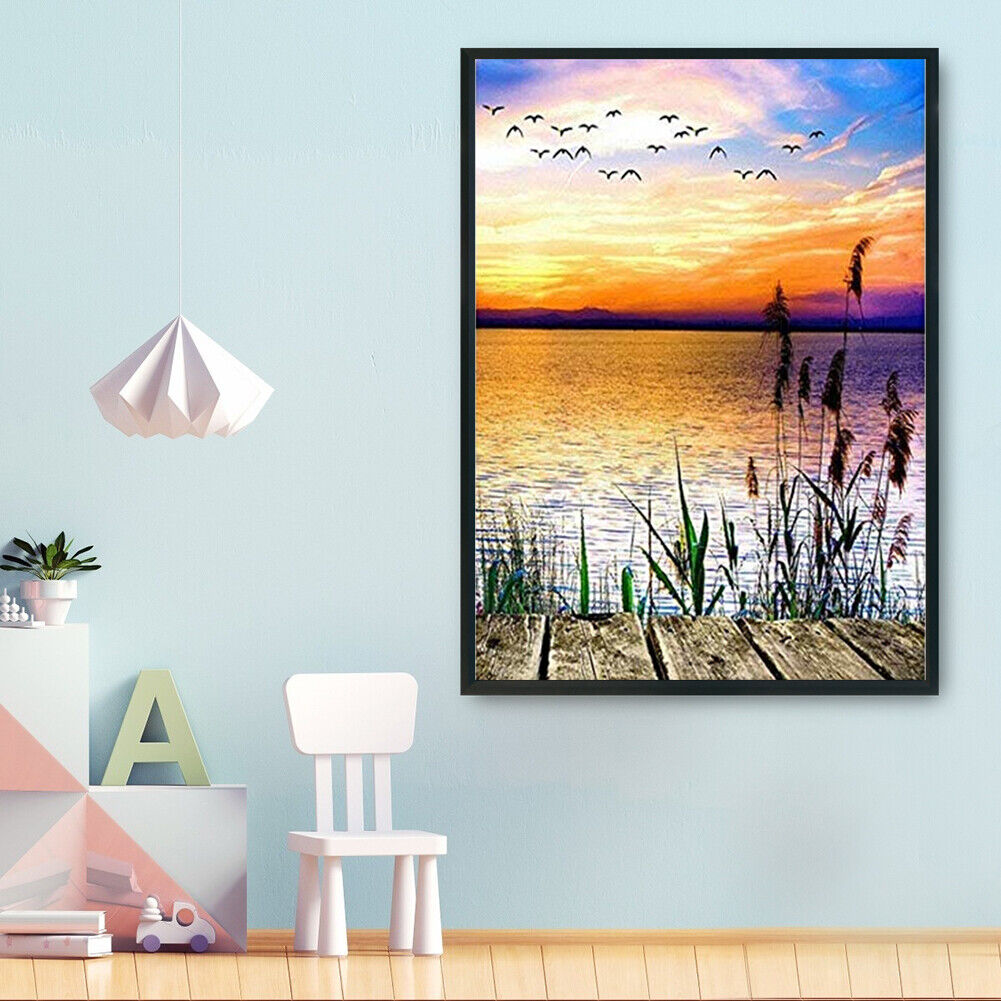 36 X 46cm 11CT Stamped Cross Stitch Kits DIY Seaside Needlework (SZX15)