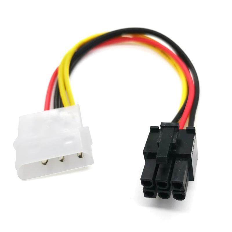 4Pin PCI-E to PCIE 6Pin Power Cable PCI Express Graphics Card Connector Adapter