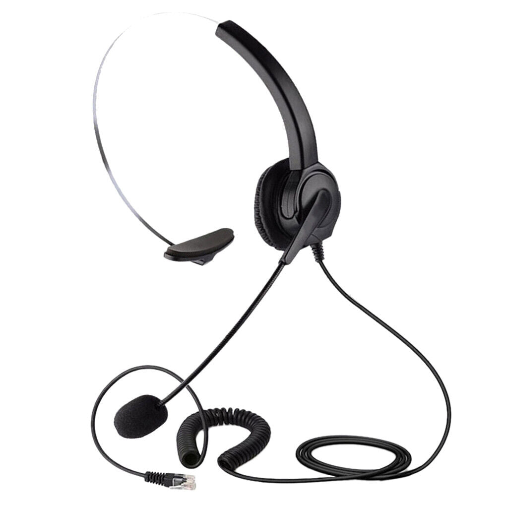 Headset Phone Headset Monaural Phone Headset + Coiled Cable