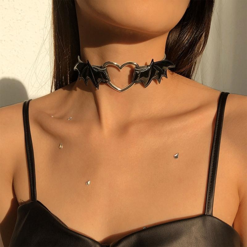 Punk Gothic Belt Choker Necklace PU Women Fashion Jewelry Collar Necklace Choker