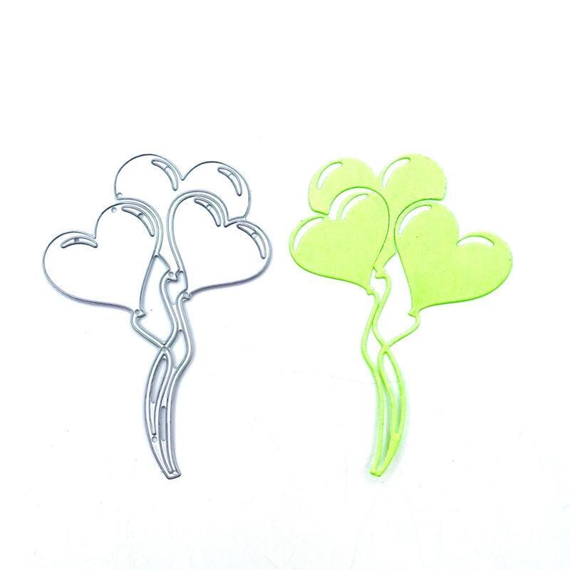 Heart Balloons Metal Cutting Dies Scrapbooking Stencil Die Cuts Card Embossing
