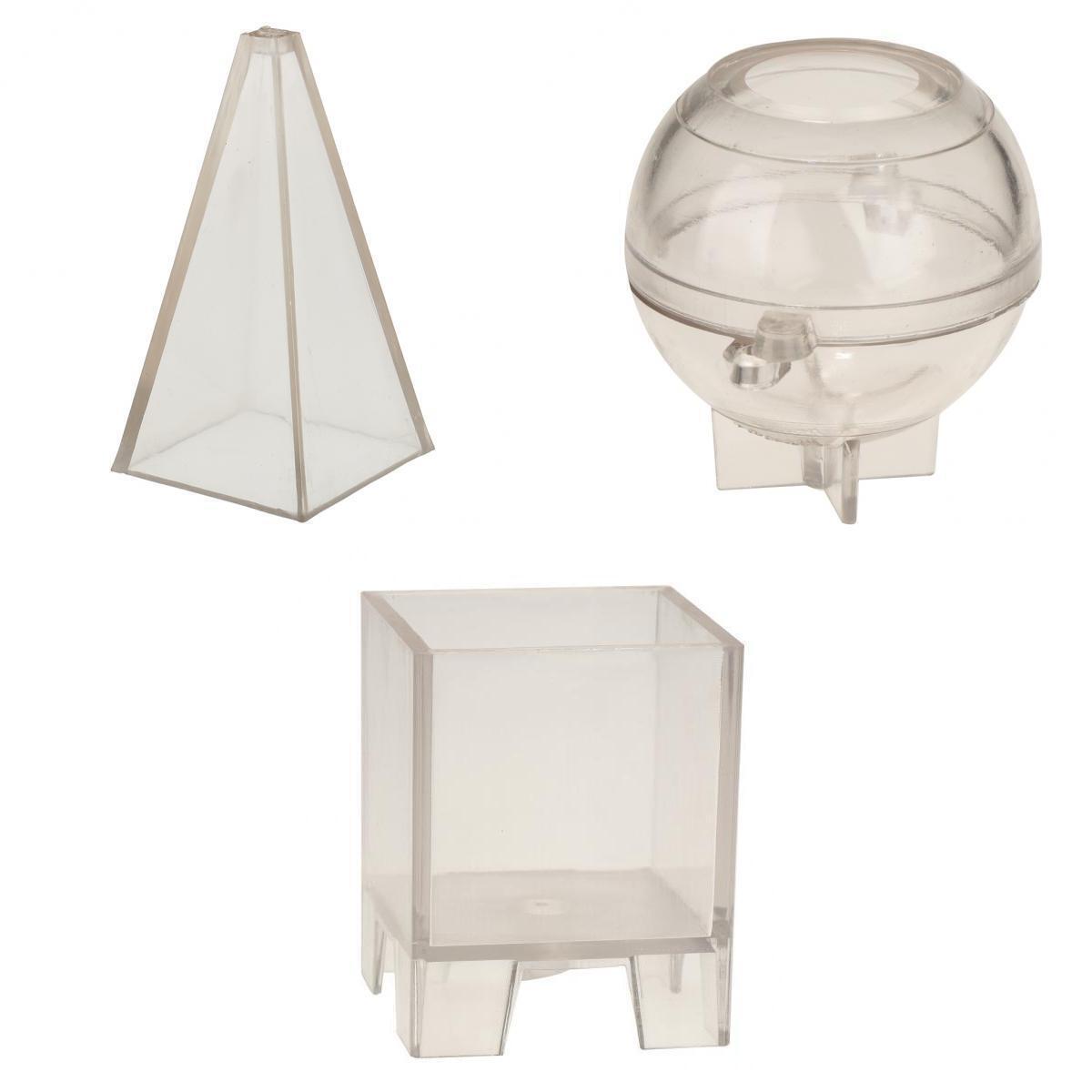 Pyramid Sphere Square Shaped Candle Mould Plastic Candle Moldel DIY Molds