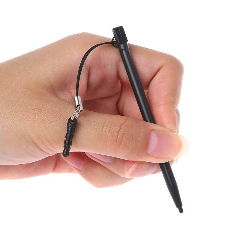 Resistive Touch Screen Stylus Hard Tip Pen With Dust Plug Rope For POS PDA MP5