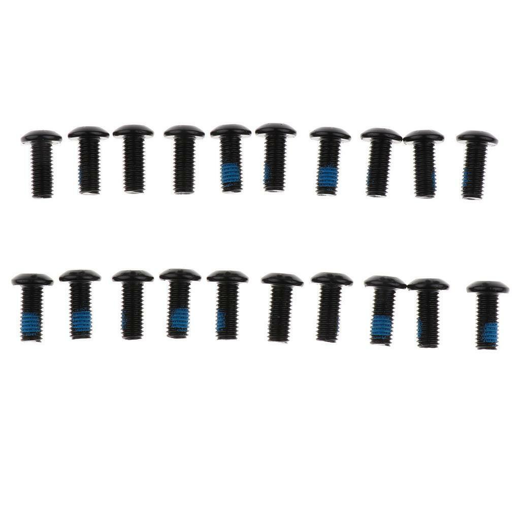20Pcs  Bicycle Cycling Disc Brake Rotor Steel  M5x10mm Bolts Screws