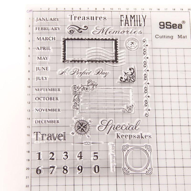 Travel Compass Silicone Clear Seal Stamp DIY Scrapbooking Embossing Photo Album