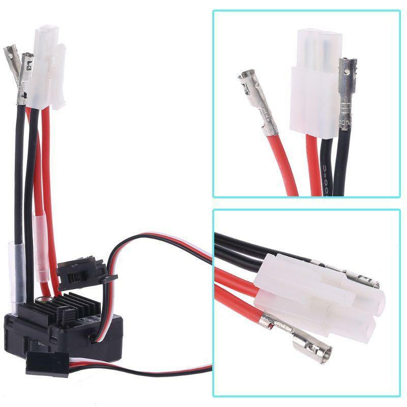 1060 Brushed ESC 60A 2-3S LiPo Waterproof Electric Speed Controller for RC Cars