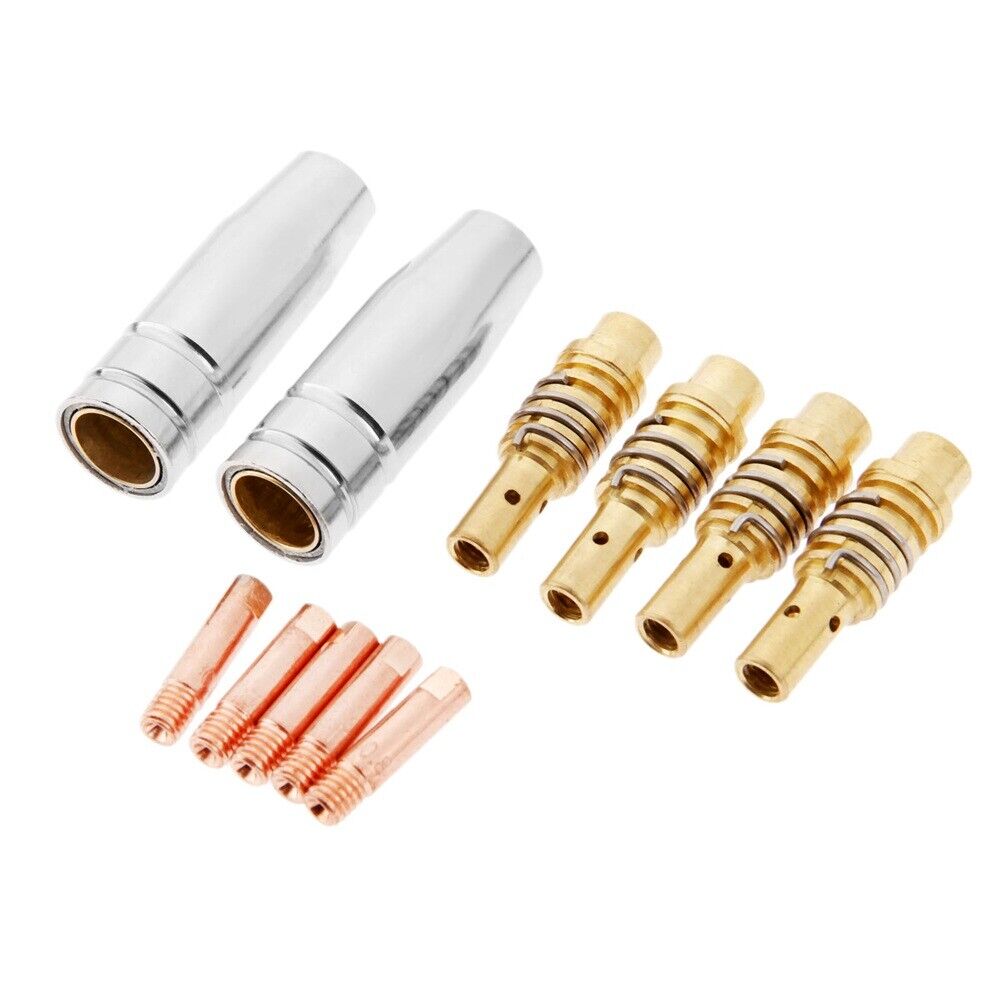 11×Contact Tip 0.8mm Tip Holder w Nozzle Kit for MB 15AK MIG MAG Welding Torch
