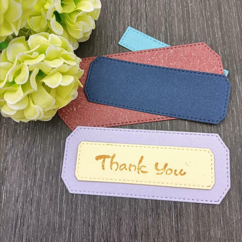 Rectangle Tag Metal Cutting Dies Stencil DIY Scrapbooking Album Paper Template