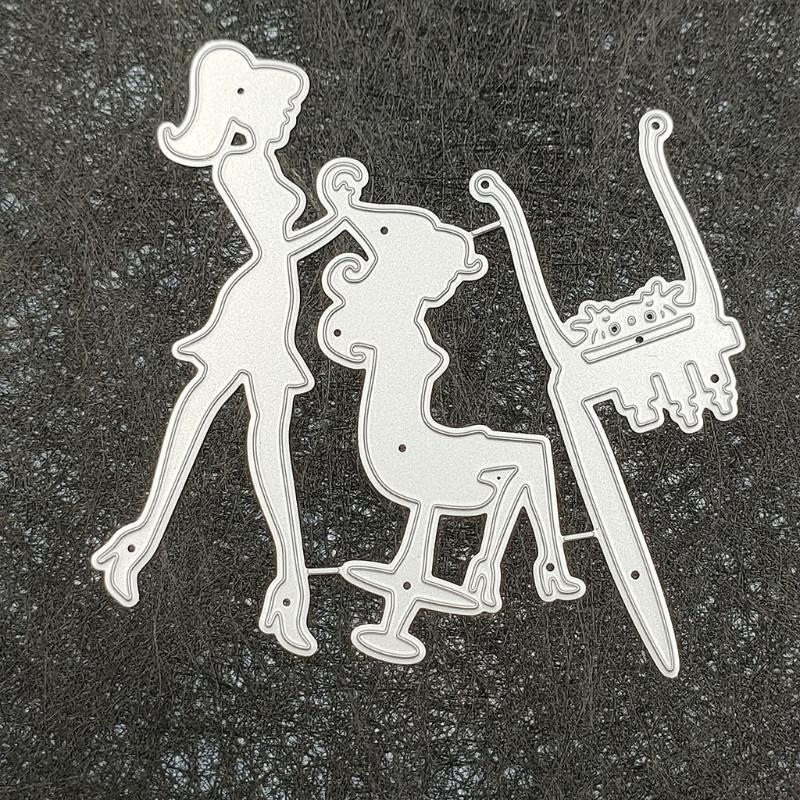 Hairdressing Metallic Cutting Dies Exquisite Scrapbooking Embossing Template