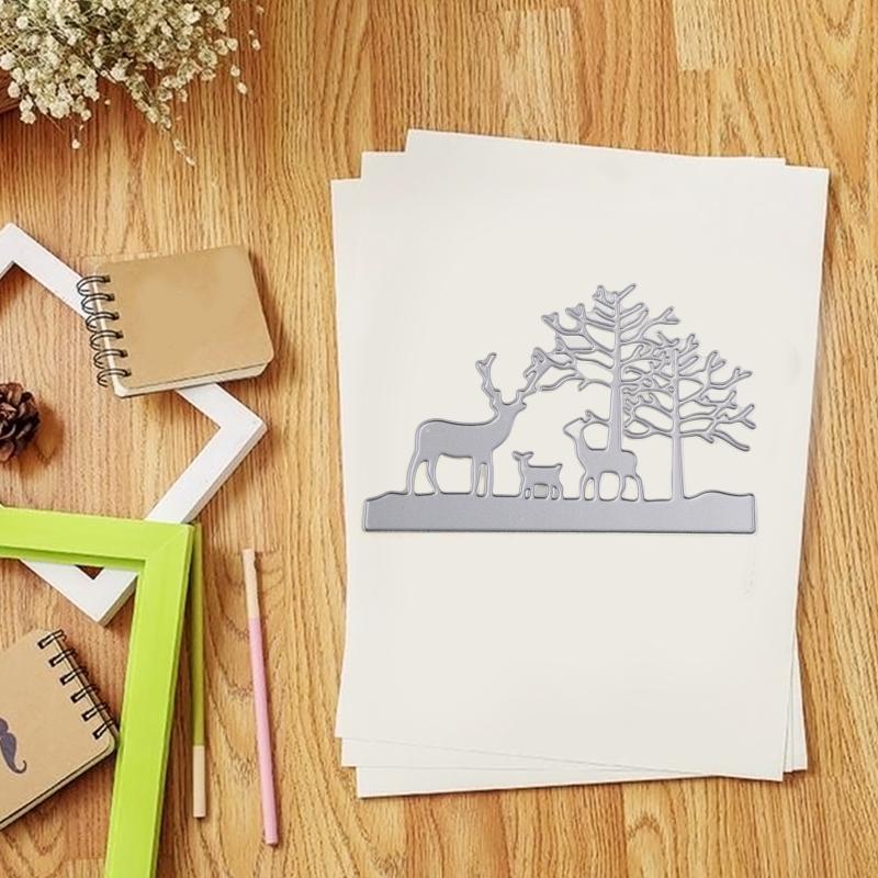 Forest Elk Metal Cutting Dies Stencil DIY Scrapbooking Album Paper Card Template