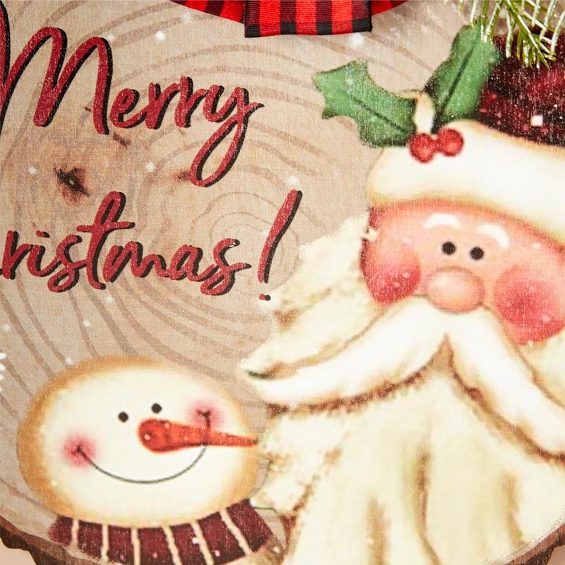 Merry Xmas Wreath Decors Accessories Christmas Gifts Charms Window Wall Ornament