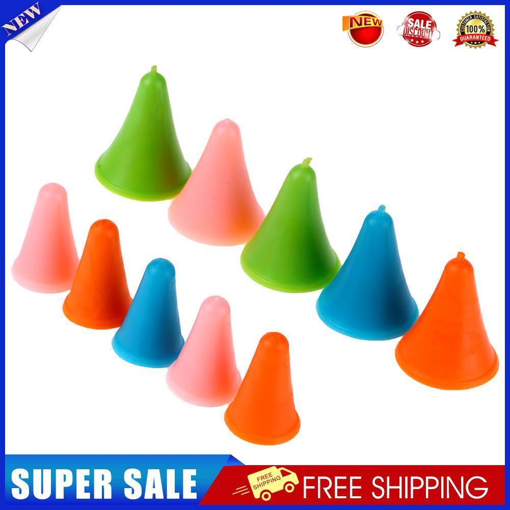 10pcs Rubber Cone Shape Knitting Needles Cap Point Protectors in 2 Sizes