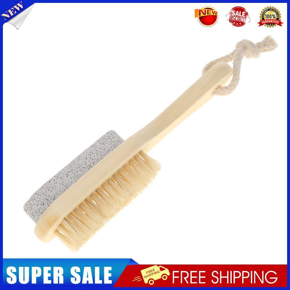 Wood Pumice Stone Foot Massage Brush Feet Exfoliating Remover Scrubber Tool