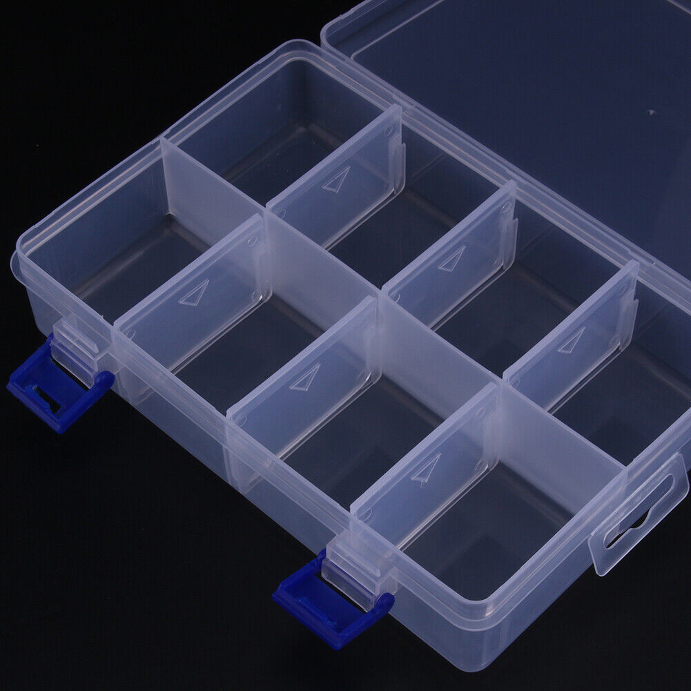 8 Compartment Adjustable Storage Box Jewelry/Tool Container Organizer