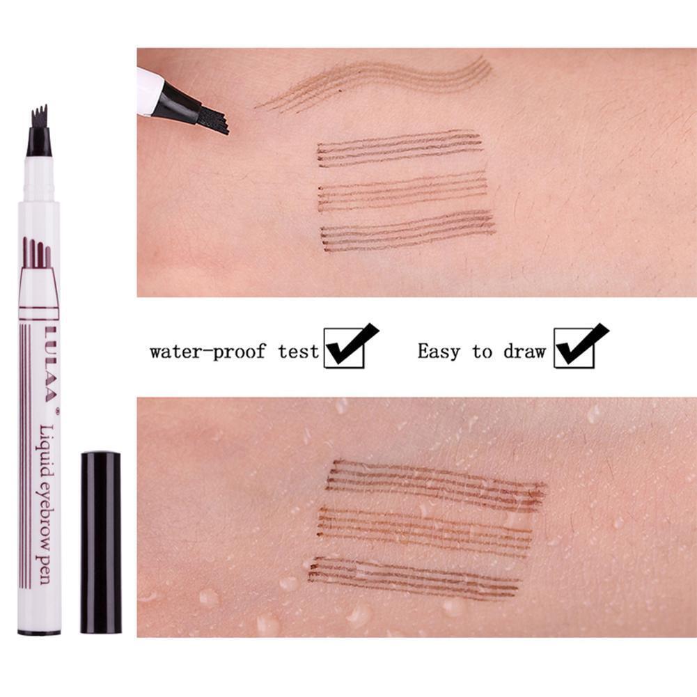Waterproof Long Lasting Sketch Drawing Tattoo Liquid Eyebrow Pencil(Grey)
