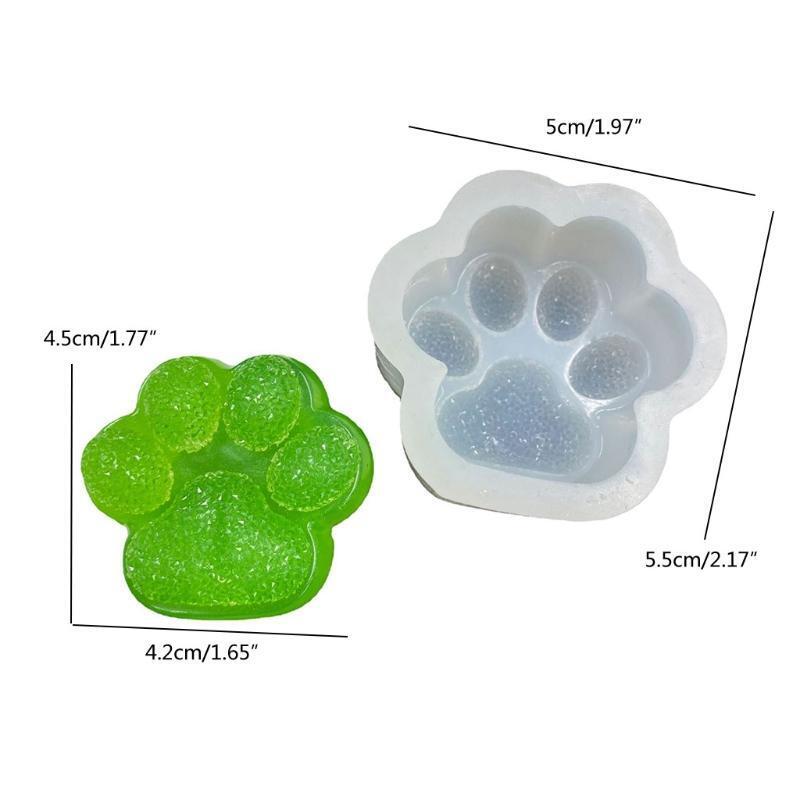 Flash Diamond Cat Paws Silicone Mold Pendant Handmade Mold for Jewelry Gift