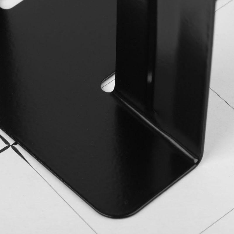 2 Pcs Decorative Metal Bookend Magazine Organizer Holder Office Standing Bookend