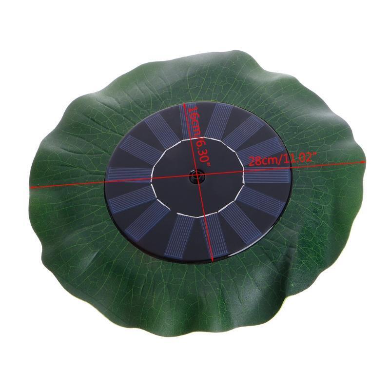 Floating Lotus Leaf Shape Solar Fountain Water Pump For Garden Pond Decoration