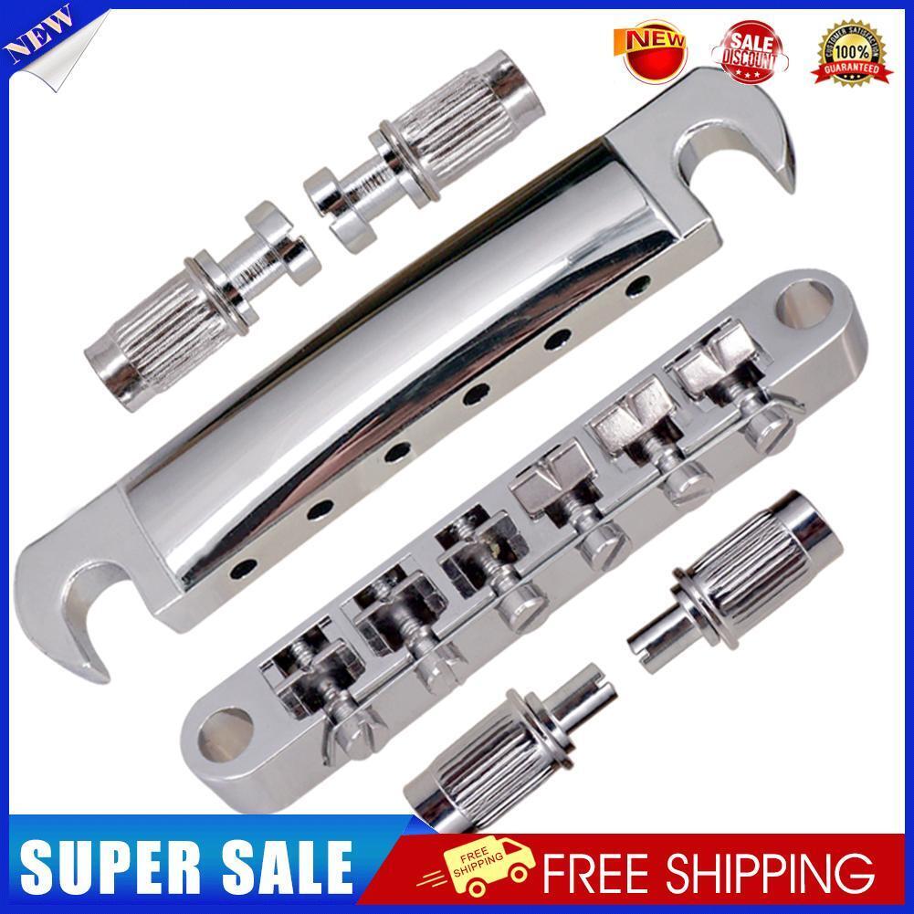 Guitar Saddle Bridge Locking Roller 6 String for LP Electric Guitar Replace