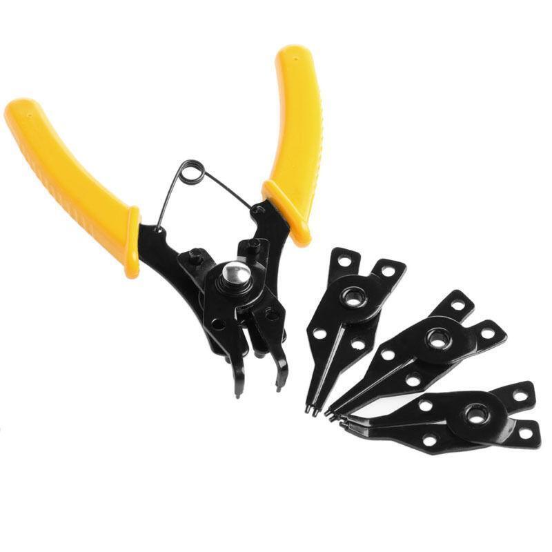4-in-1 Snap Ring Pliers Plier Hand Tool Set Circlip Combination Retaining Clip