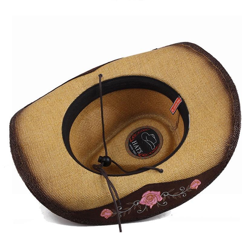 Women Girls Cowboy Hat for Spring Summer Elegant Lady Jazz Large Brim Hat
