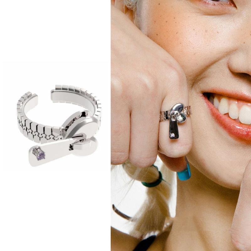 Novelty Rings Adjustable Open Finger Ladies Ring Party Jewelry Gift for Wedding