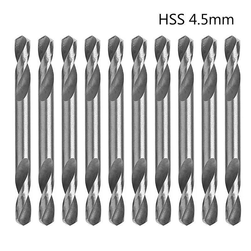10Pcs 4.5mm HSS Double Ended Spiral Torsion Drill Tools Drill Set