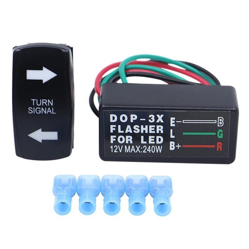3 Pin LED Light Flasher Relay Motorcycle Turn Signal Indicator Hyper Fast Blink-