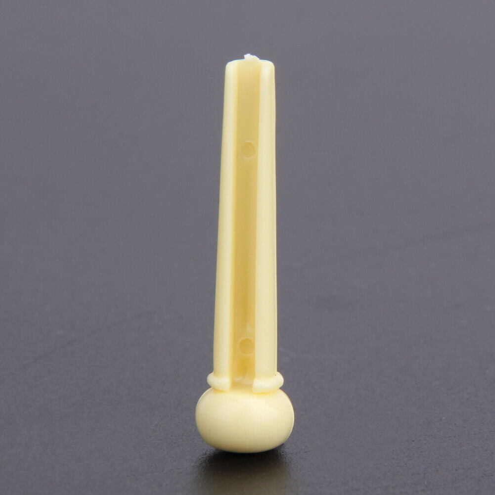 6-String Guitar Bridge Pins Saddle Nut Acoustic Cattle (Yellow)